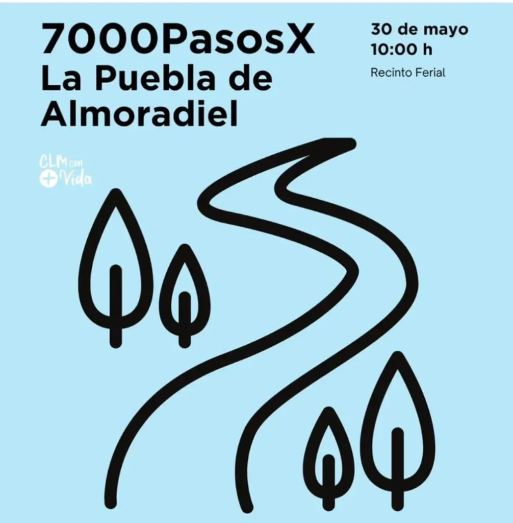 Nuestra asociación participa en la ruta saludable 7000PasosX de La Puebla de Almoradiel