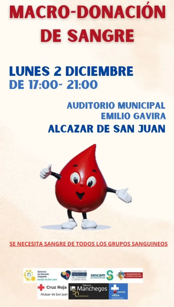 Cartel Macro-Donación de Sangre en el Auditorio Municipal Emilio Gavira